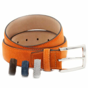Veloursledergürtel Orange