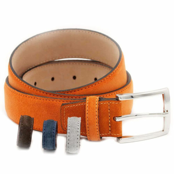 Veloursledergürtel Orange
