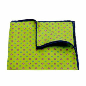 BGENTS Seiden-Twill Einstecktuch mit Blüten grün
