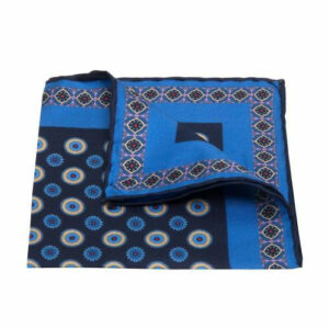 BGENTS Seiden-Twill Eistecktuch mit Blüten blau
