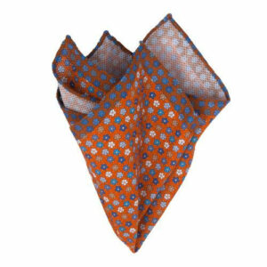 Giro Inglese-Einstecktuch mit Blüten Orange