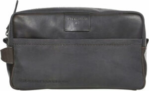 KULTURBEUTEL  dunkelbraun  Fett-/Naturleder