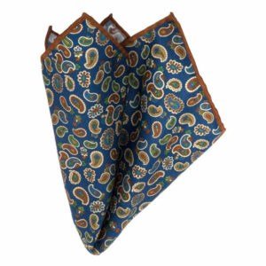 Mogador-Einstecktuch mit Paisley Dunkelblau