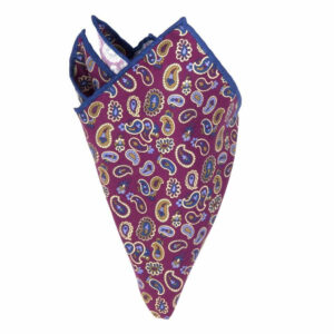 Mogador-Einstecktuch mit Paisley Lila