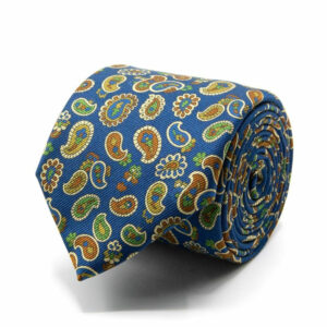 Mogador-Krawatte mit Paisley-Muster Dunkelblau