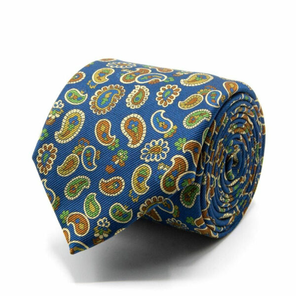Mogador-Krawatte mit Paisley-Muster Dunkelblau