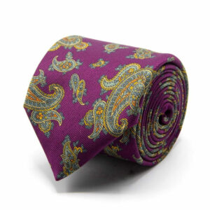 Mogador-Krawatte mit Paisley-Muster Lila