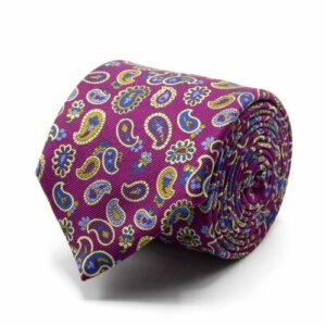 Mogador-Krawatte mit Paisley-Muster Lila