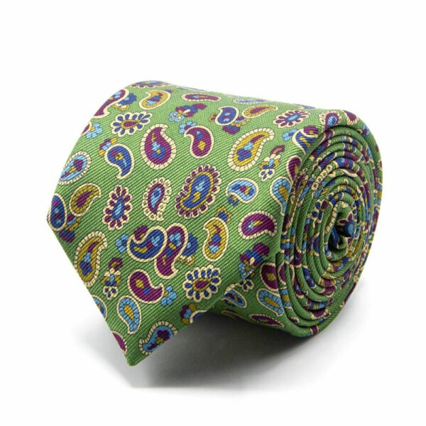 Mogador-Krawatte mit Paisley-Muster Mintgrün
