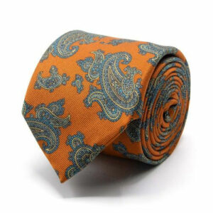 Mogador-Krawatte mit Paisley-Muster Orange