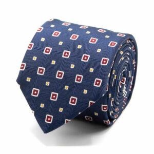 Seiden-Jacquard Krawatte Dunkelblau