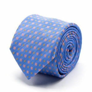 Seiden-Jacquard Krawatte Hellblau
