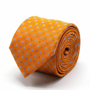 Seiden-Jacquard Krawatte Orange