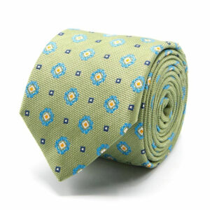 Seiden-Jacquard Krawatte mit Muster Mintgrün