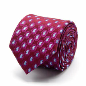 Seiden-Jacquard Krawatte mit Paisley Burgundy