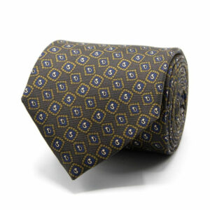 Seiden-Saglia-Krawatte mit Paisley Braun