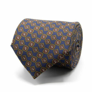 Seiden-Saglia-Krawatte mit Paisley Dunkelblau