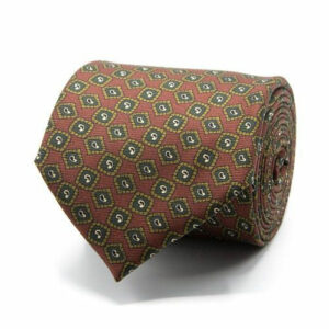 Seiden-Saglia-Krawatte mit Paisley Rost