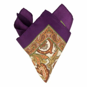 Seiden-Twill-Einstecktuch mit Paisley Viola
