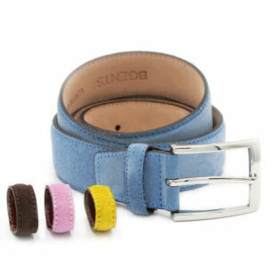 Veloursledergürtel Blau
