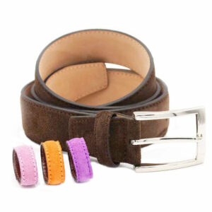 Veloursledergürtel Braun