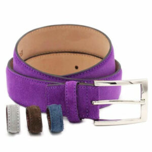 Veloursledergürtel Lila