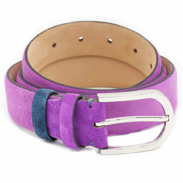 Veloursledergürtel Lila