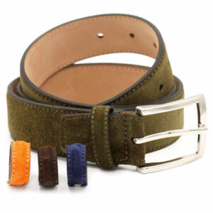 Veloursledergürtel Olive