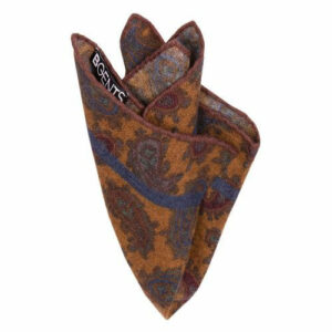 Wollflanell-Einstecktuch mit Paisley Gelb