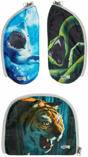 Zippies Set 3tlg. Gefährliche Tiere Grau