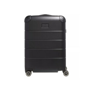 4-Doppelrollen Trolley Volare Black Hartschale 55 cm Schwarz Polycarbonat