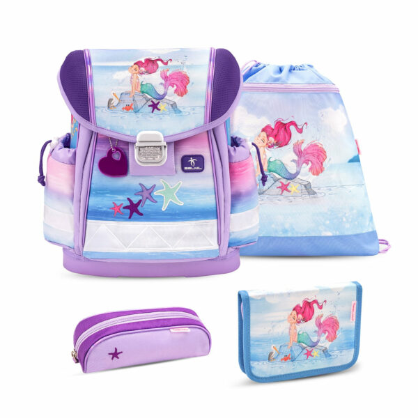 Classy Beautiful Mermaid schoolbag set 4 pcs