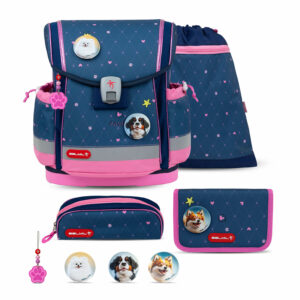 Classy Plus Hearts schoolbag set 5 pcs