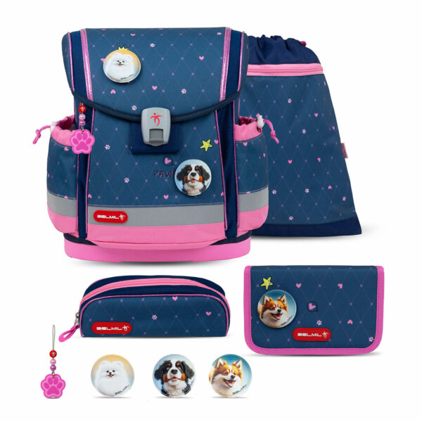 Classy Plus Hearts schoolbag set 5 pcs