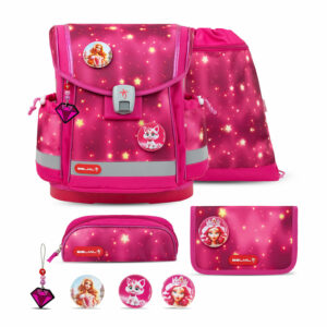 Classy Plus Pink Star schoolbag set 5 pcs