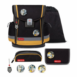 Classy Plus Wolves Sand schoolbag set 5 pcs