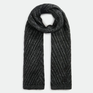 Codello DIAMOND RIB KNIT 29X190CM BLACK MEDIUM-E schlamm