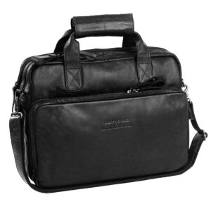 Fahrradtasche mit Laptopfach Wax Pull Up Geneva Schwarz