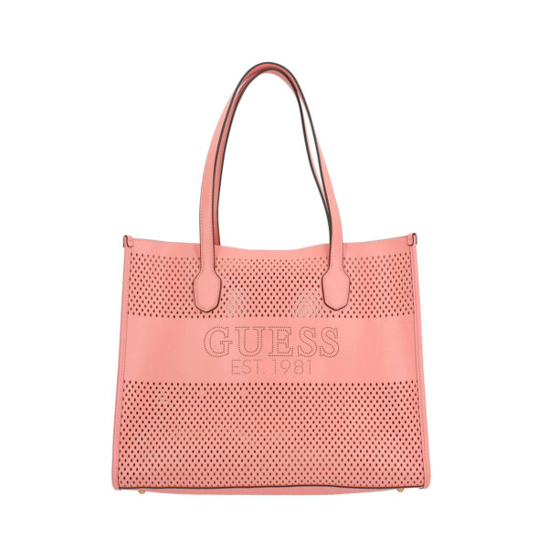 GUESS KATEY PERF TOTE pink