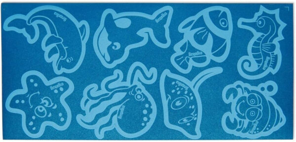 Jugend Reflexie Sticker Sea Creatures Blau