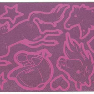 Jugend Reflexie Sticker Set Horses Pink