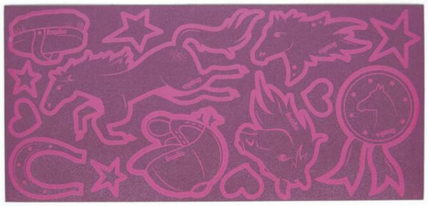 Jugend Reflexie Sticker Set Horses Pink