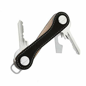 KEYKEEPA® Phantom Black - Leder Key Organizer für bis zu 12 Schlüssel - inklusiv...