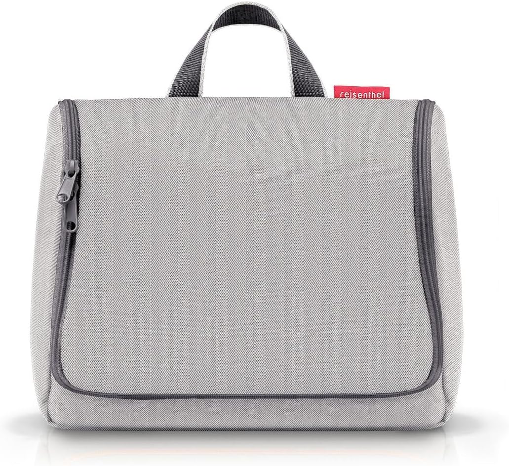 Kulturtasche XL Herringbone Grey Grau