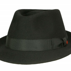 Mayser Troy Trilby Hut aus Wollfilz - Schwarz-Schwarz (8001-8001) - 60