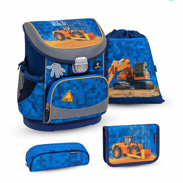 Mini-Fit Bulldozer schoolbag set 4 pcs