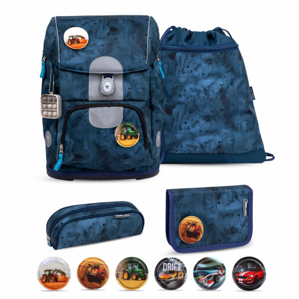 Motion Blue Splash schoolbag set 5 pcs