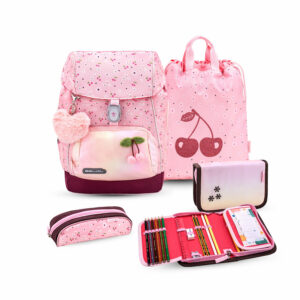 Premium Comfy Plus Cherry Blossom Schoolbag set 5pcs.