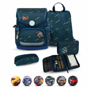 Premium Compact Plus Orion Blue Schoolbag set 5pcs.