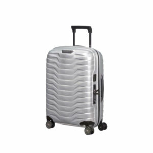 Proxis 4-Doppelrollen-Trolley Hartschale 55 cm Silber Polypropylen